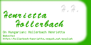henrietta hollerbach business card